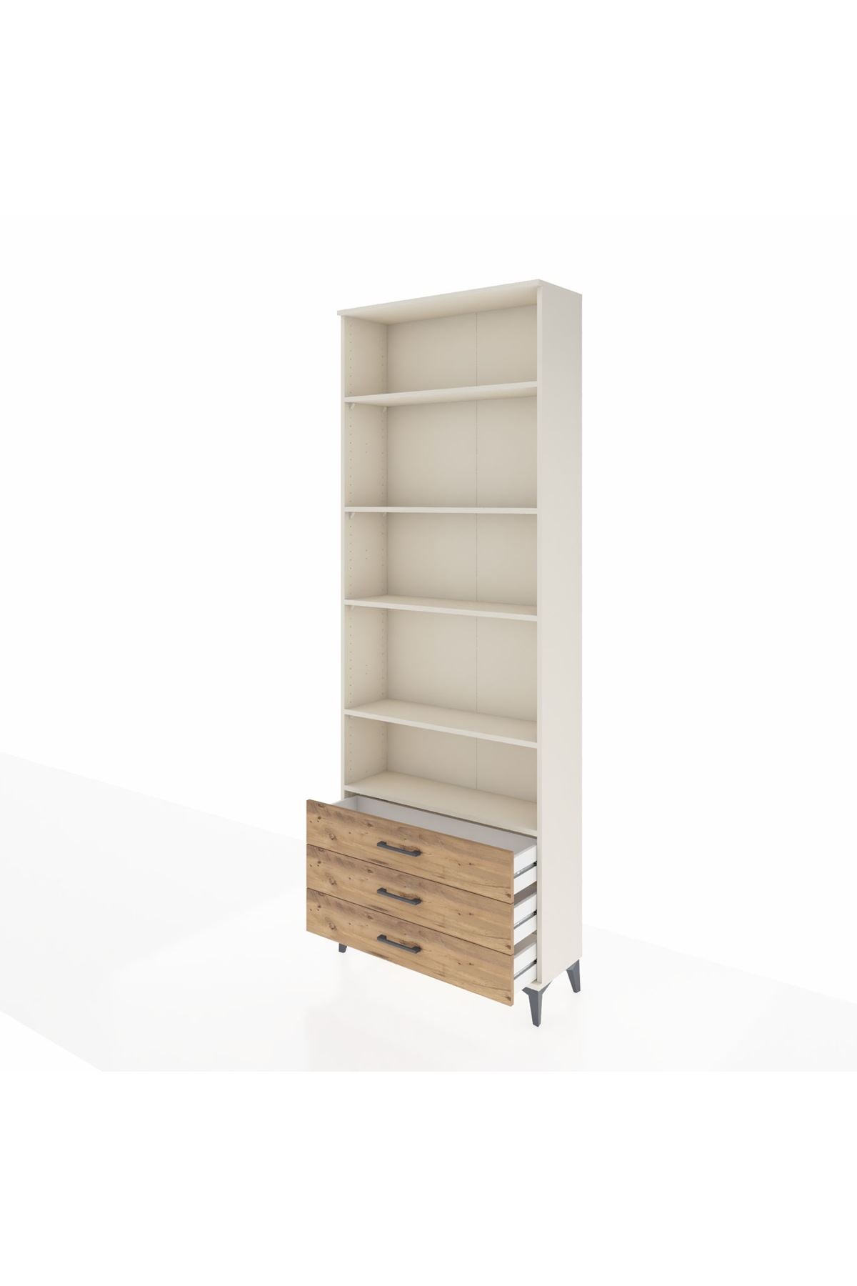 Arges Dolap 5 Raflı 3 Çekmeceli 88x30x243 Aytaşı-Çam