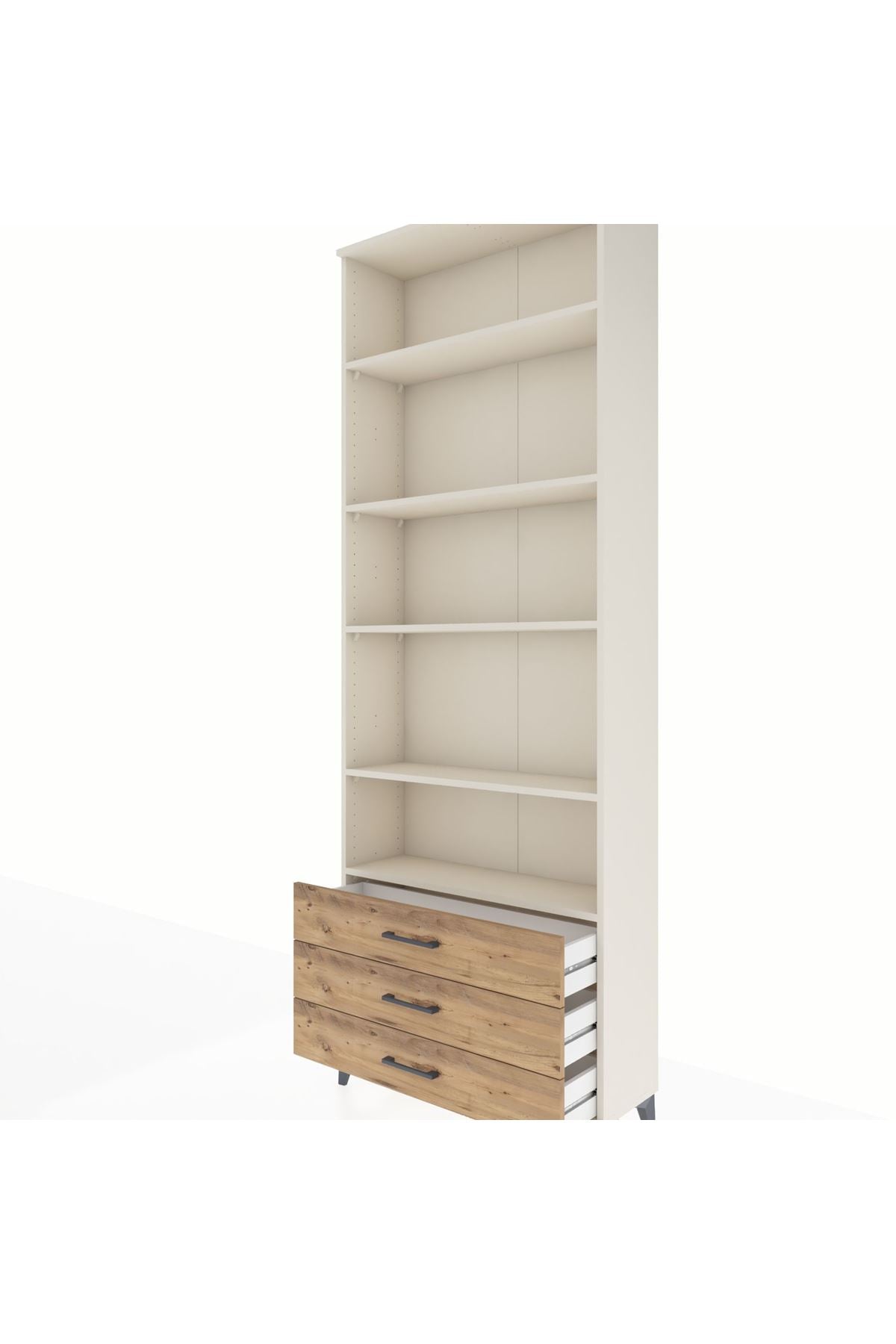 Arges Dolap 5 Raflı 3 Çekmeceli 88x30x243 Aytaşı-Çam