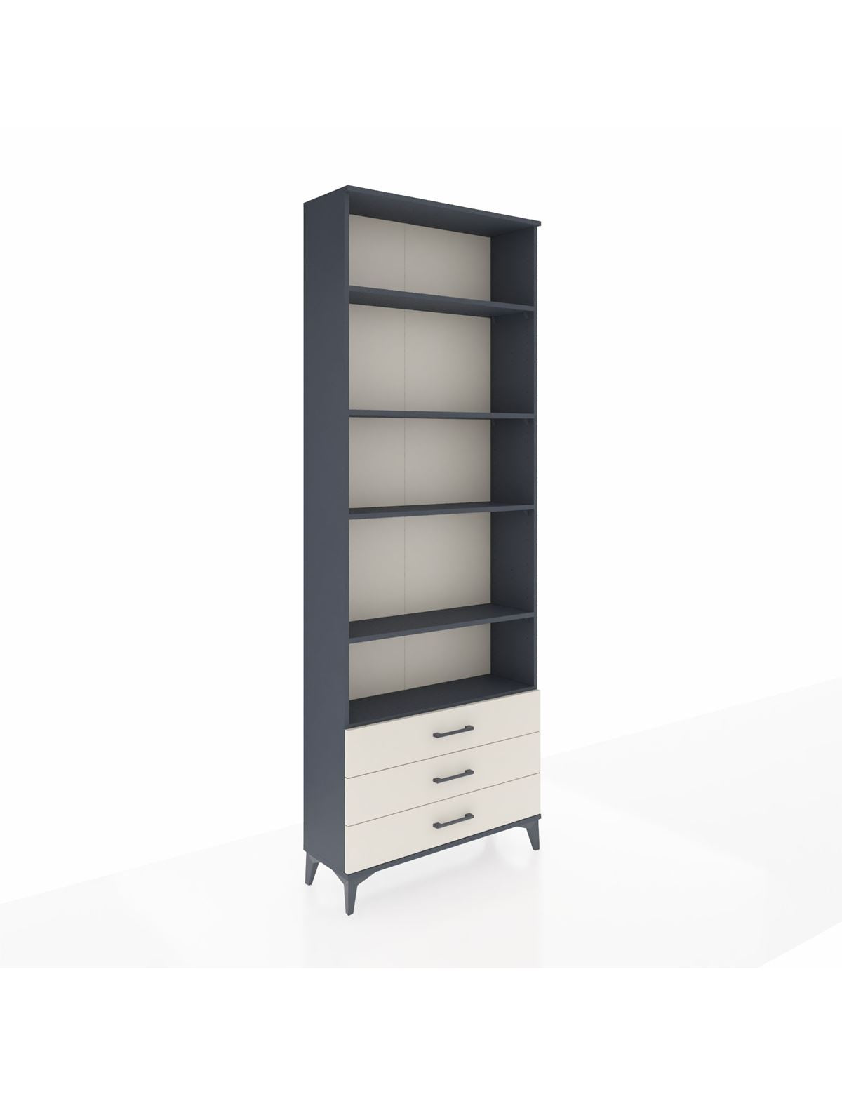 Arges Dolap 5 Raflı 3 Çekmeceli 88x30x243 Antrasit-Aytaşı