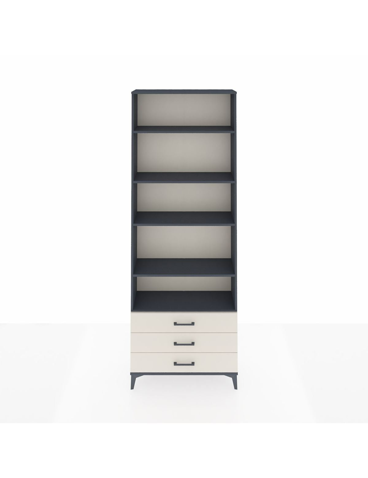 Arges Dolap 5 Raflı 3 Çekmeceli 88x30x243 Antrasit-Aytaşı