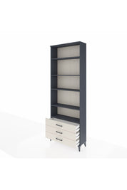 Arges Dolap 5 Raflı 3 Çekmeceli 88x30x243 Antrasit-Aytaşı