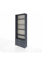 Arges Dolap 5 Raflı 3 Çekmeceli 88x30x243 Antrasit-Antrasit