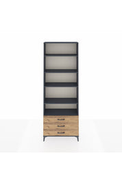 Arges Dolap 5 Raflı 3 Çekmeceli 88x30x243 Antrasit-Çam