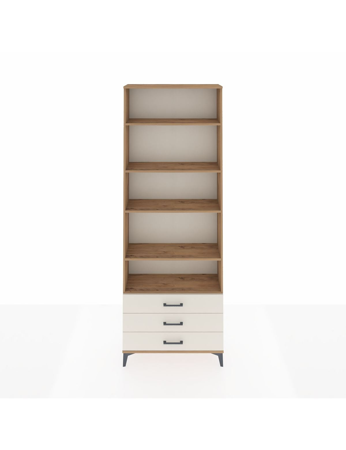 Arges Dolap 5 Raflı 3 Çekmeceli 88x30x243 Çam-Aytaşı