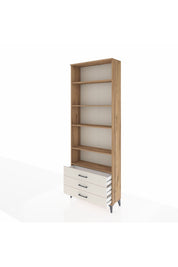 Arges Dolap 5 Raflı 3 Çekmeceli 88x30x243 Çam-Aytaşı