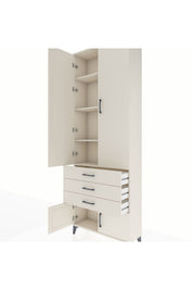 Arges Dolap 4 Raflı 3 Çekmeceli 4 Kapaklı 88x30x243 - S33M265V1A