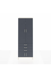 Arges Dolap 4 Raflı 3 Çekmeceli 4 Kapaklı 88x30x243 Aytaşı-Antrasit