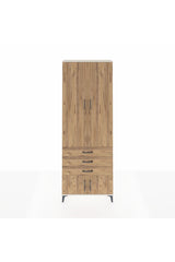 Arges Dolap 4 Raflı 3 Çekmeceli 4 Kapaklı 88x30x243