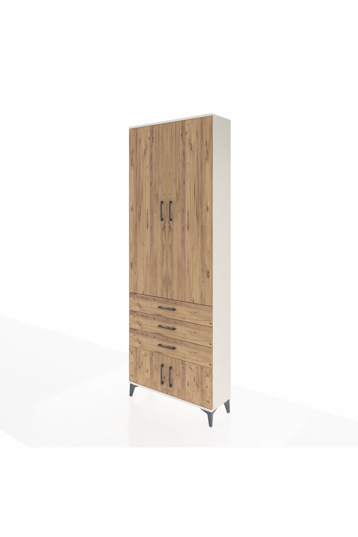 Arges Dolap 4 Raflı 3 Çekmeceli 4 Kapaklı 88x30x243 - S33M265V3A