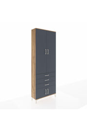 Arges Dolap 4 Raflı 3 Çekmeceli 4 Kapaklı 88x30x243 - S33M265V8A