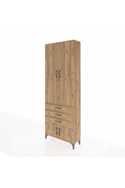 Arges Dolap 4 Raflı 3 Çekmeceli 4 Kapaklı 88x30x243 - S33M265V9A