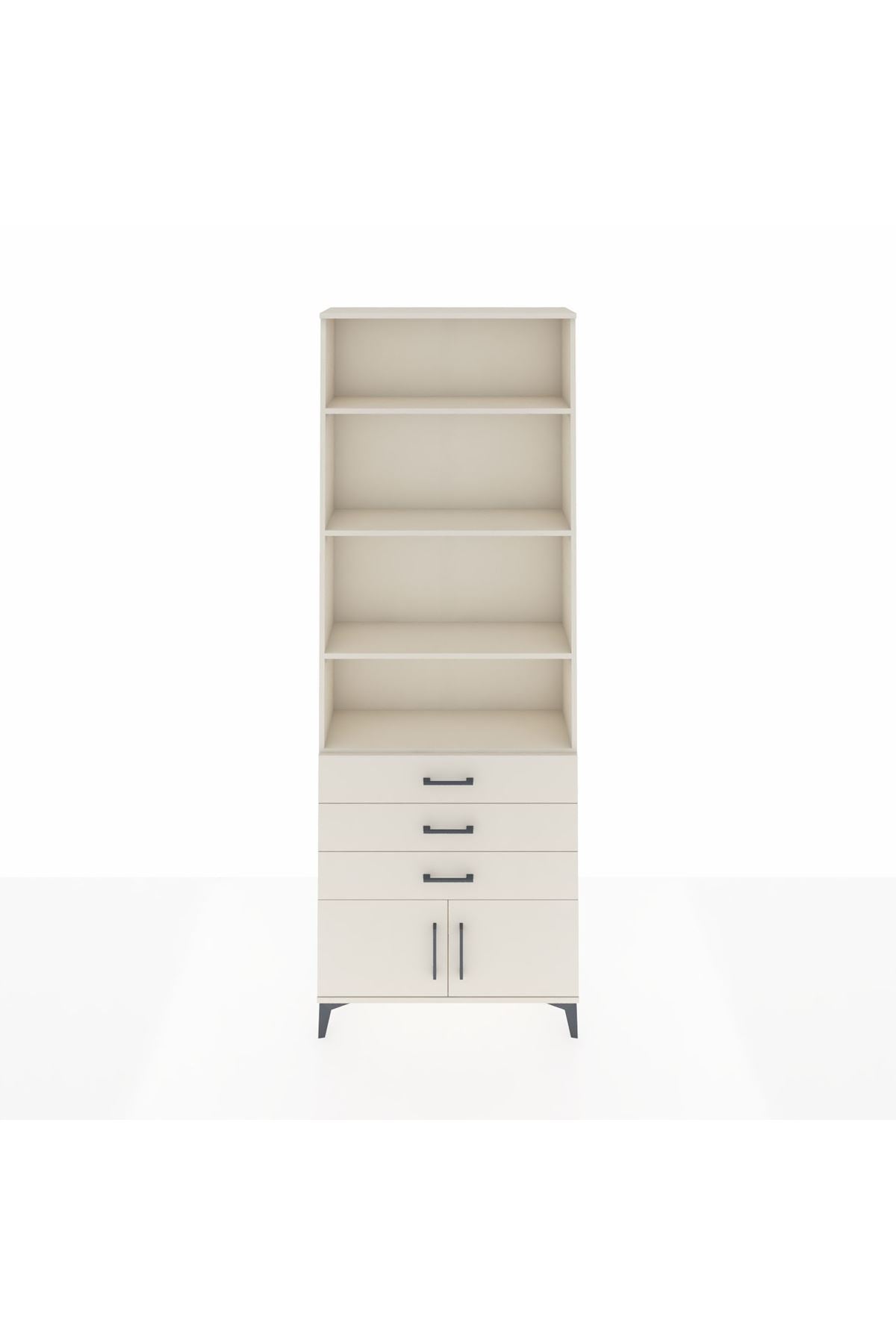 Arges Dolap 4 Raflı 3 Çekmeceli 2 Kapaklı 88x30x243 Aytaşı-Aytaşı