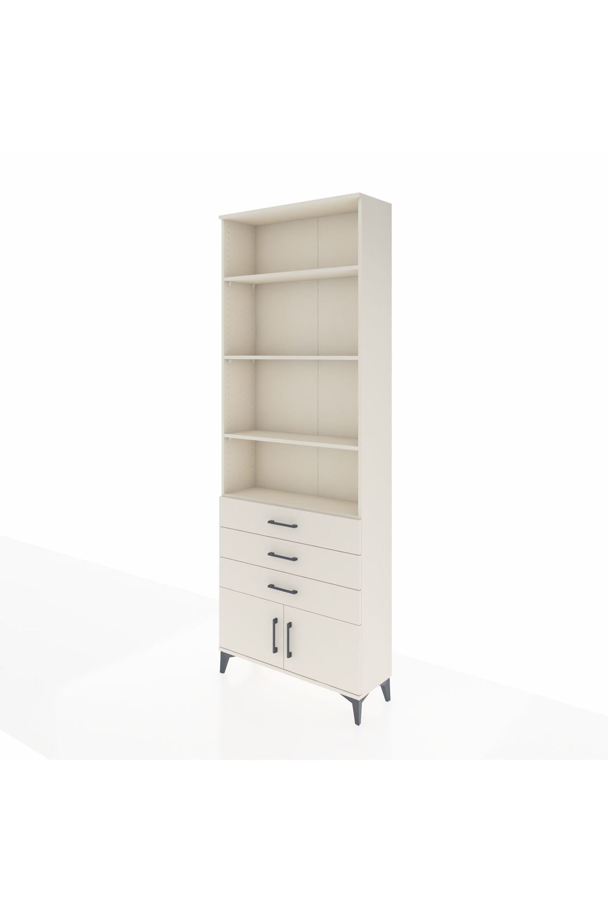 Arges Dolap 4 Raflı 3 Çekmeceli 2 Kapaklı 88x30x243 - S33M266V1A