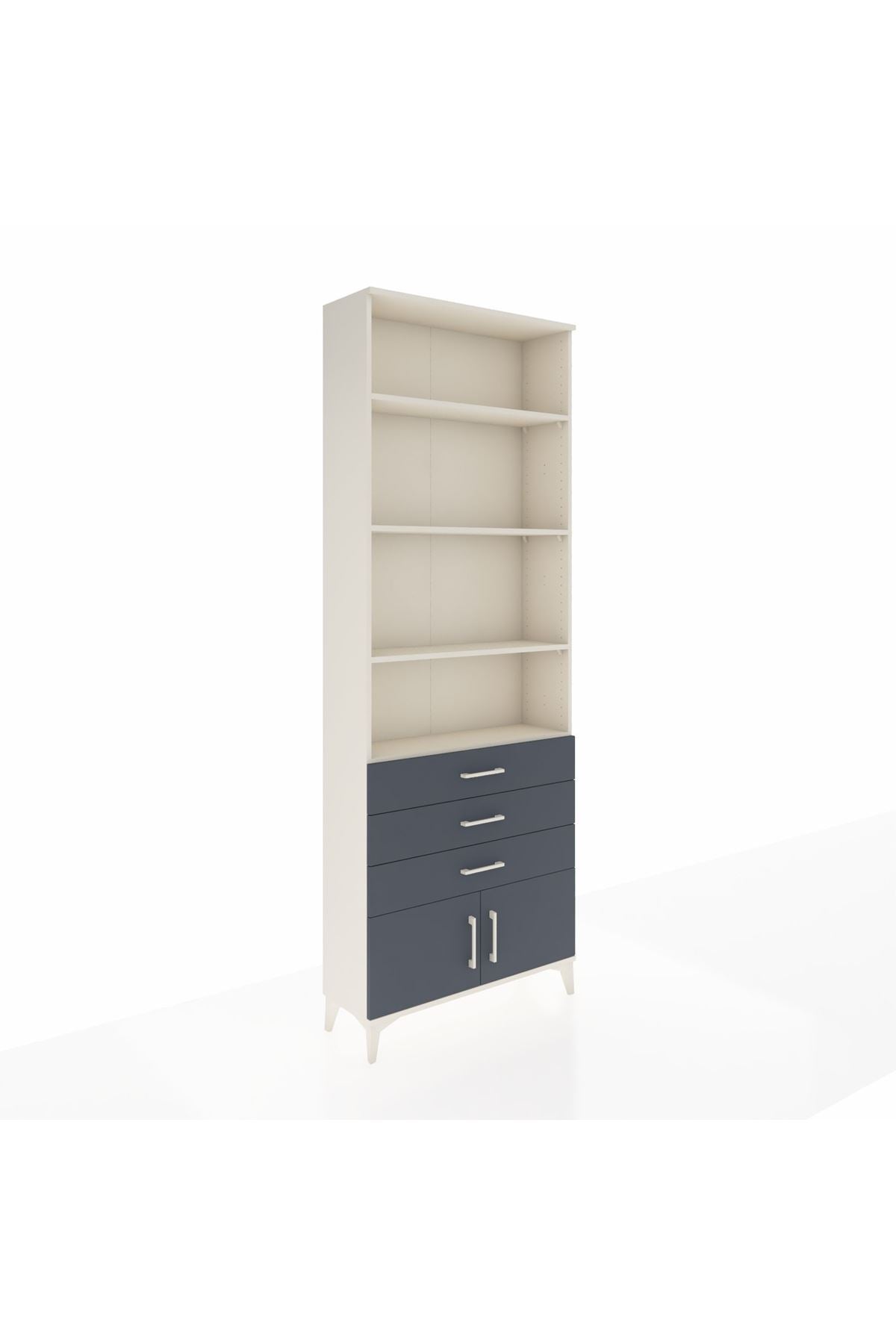 Arges Dolap 4 Raflı 3 Çekmeceli 2 Kapaklı 88x30x243 - S33M266V2A