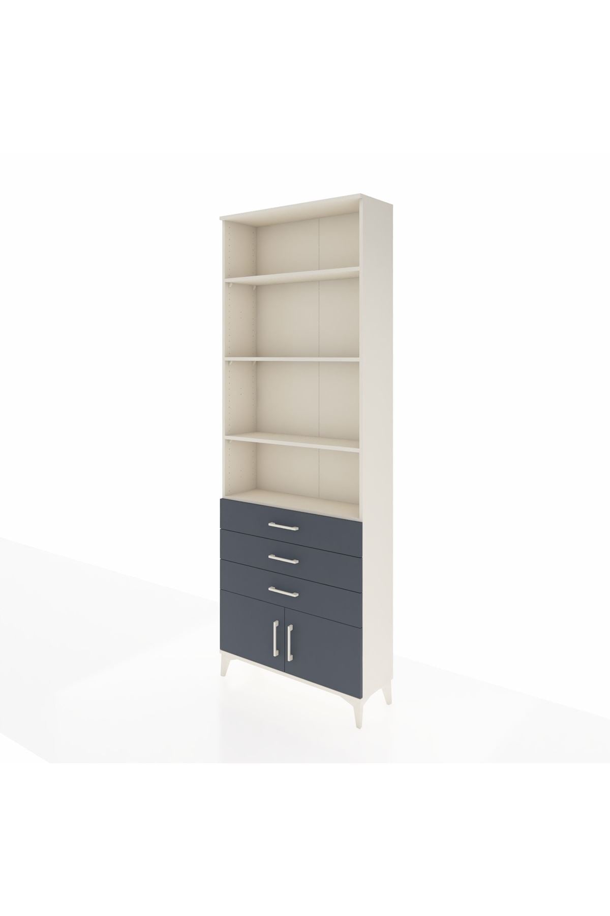 Arges Dolap 4 Raflı 3 Çekmeceli 2 Kapaklı 88x30x243 - S33M266V2A