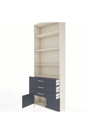 Arges Dolap 4 Raflı 3 Çekmeceli 2 Kapaklı 88x30x243 Aytaşı-Antrasit