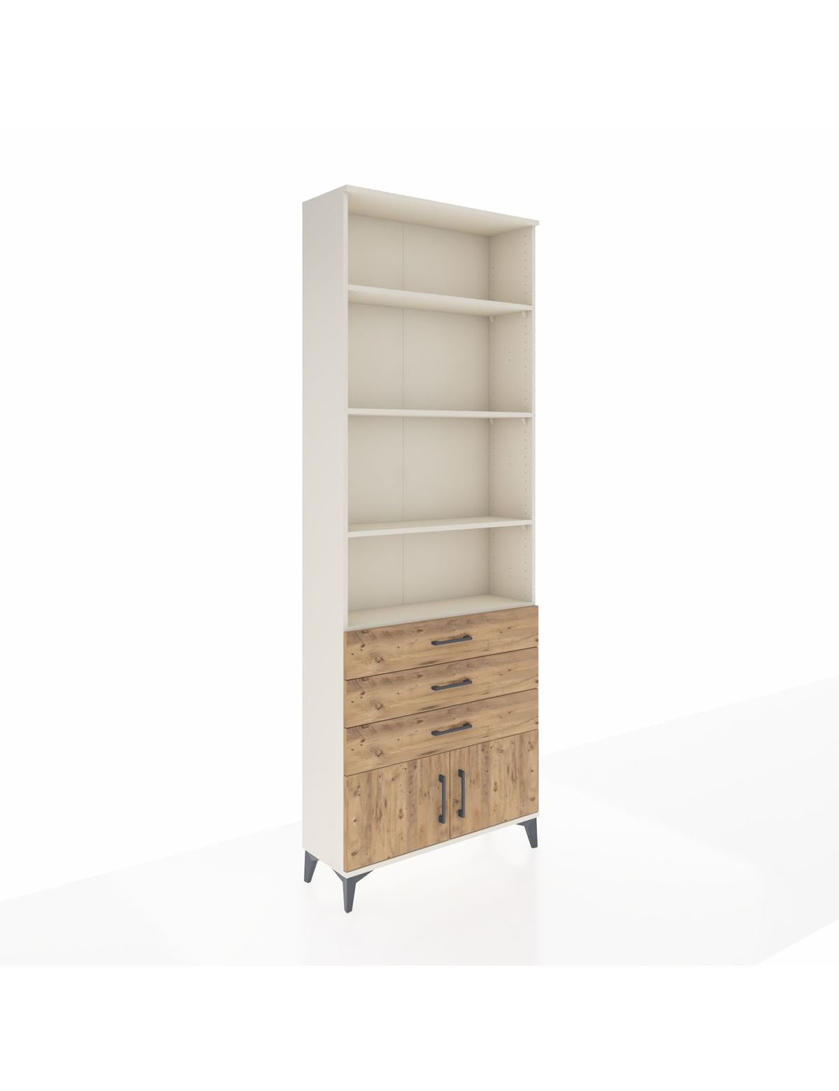 Arges Dolap 4 Raflı 3 Çekmeceli 2 Kapaklı 88x30x243 Aytaşı-Çam