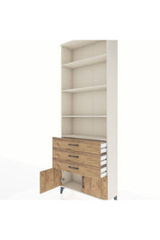 Arges Dolap 4 Raflı 3 Çekmeceli 2 Kapaklı 88x30x243 Aytaşı-Çam