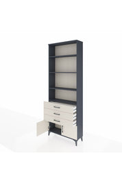 Arges Dolap 4 Raflı 3 Çekmeceli 2 Kapaklı 88x30x243 Antrasit-Aytaşı