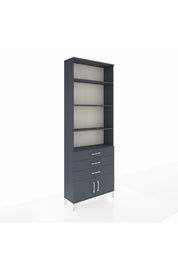 Arges Dolap 4 Raflı 3 Çekmeceli 2 Kapaklı 88x30x243 Antrasit-Antrasit