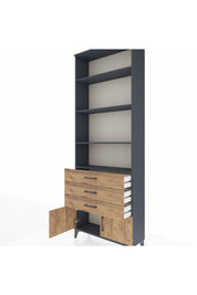 Arges Dolap 4 Raflı 3 Çekmeceli 2 Kapaklı 88x30x243 - S33M266V6A