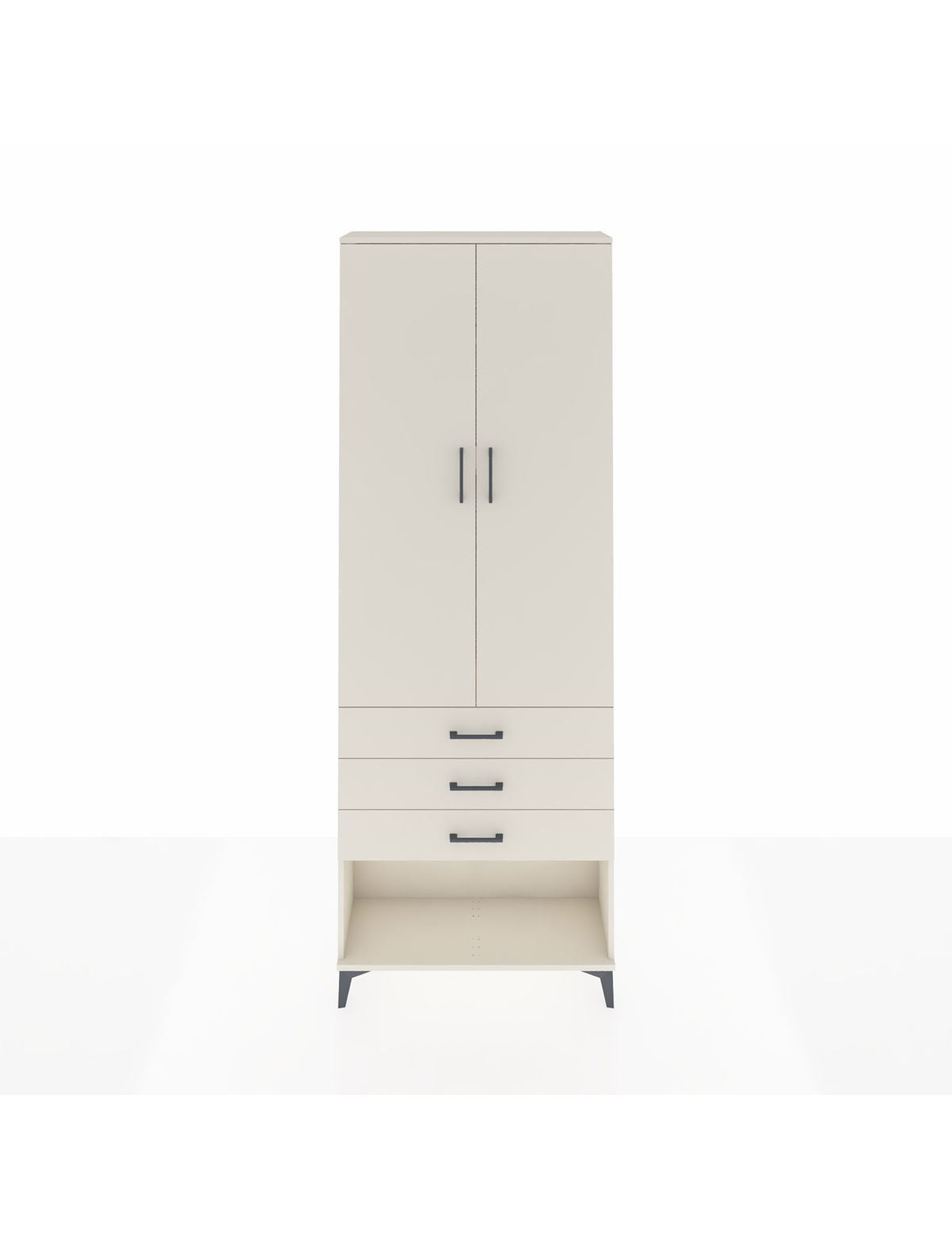 Arges Dolap 4 Raflı 3 Çekmeceli 2 Kapaklı 88x30x243 Aytaşı-Aytaşı