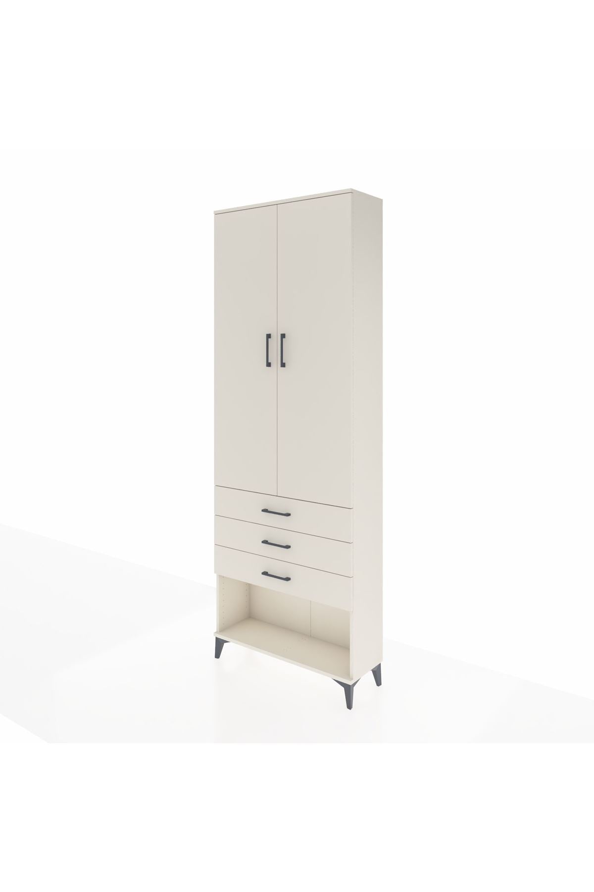 Arges Dolap 4 Raflı 3 Çekmeceli 2 Kapaklı 88x30x243 Aytaşı-Aytaşı