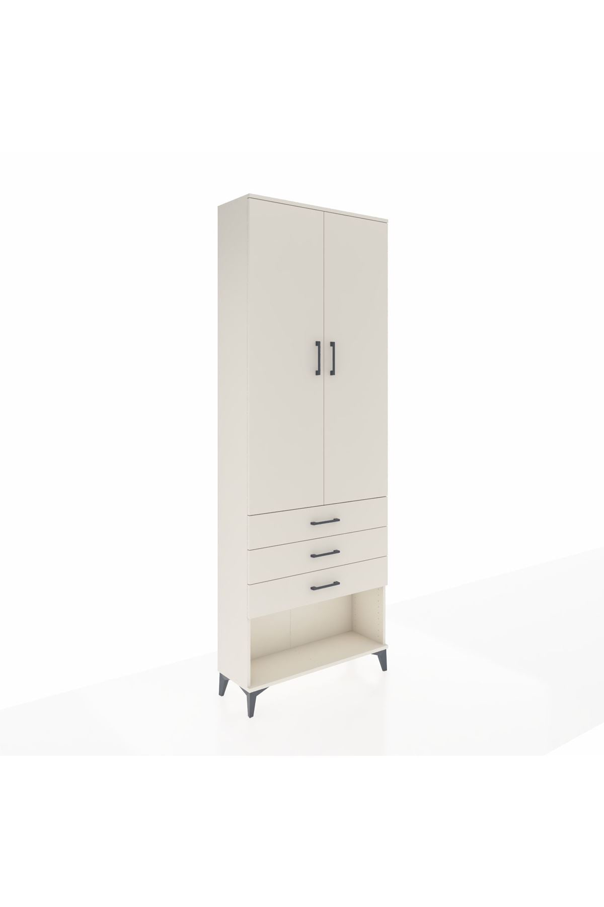 Arges Dolap 4 Raflı 3 Çekmeceli 2 Kapaklı 88x30x243 Aytaşı-Aytaşı