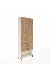 Arges Dolap 4 Raflı 3 Çekmeceli 2 Kapaklı 88x30x243 Aytaşı-Çam