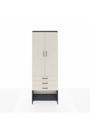 Arges Dolap 4 Raflı 3 Çekmeceli 2 Kapaklı 88x30x243 Antrasit-Aytaşı