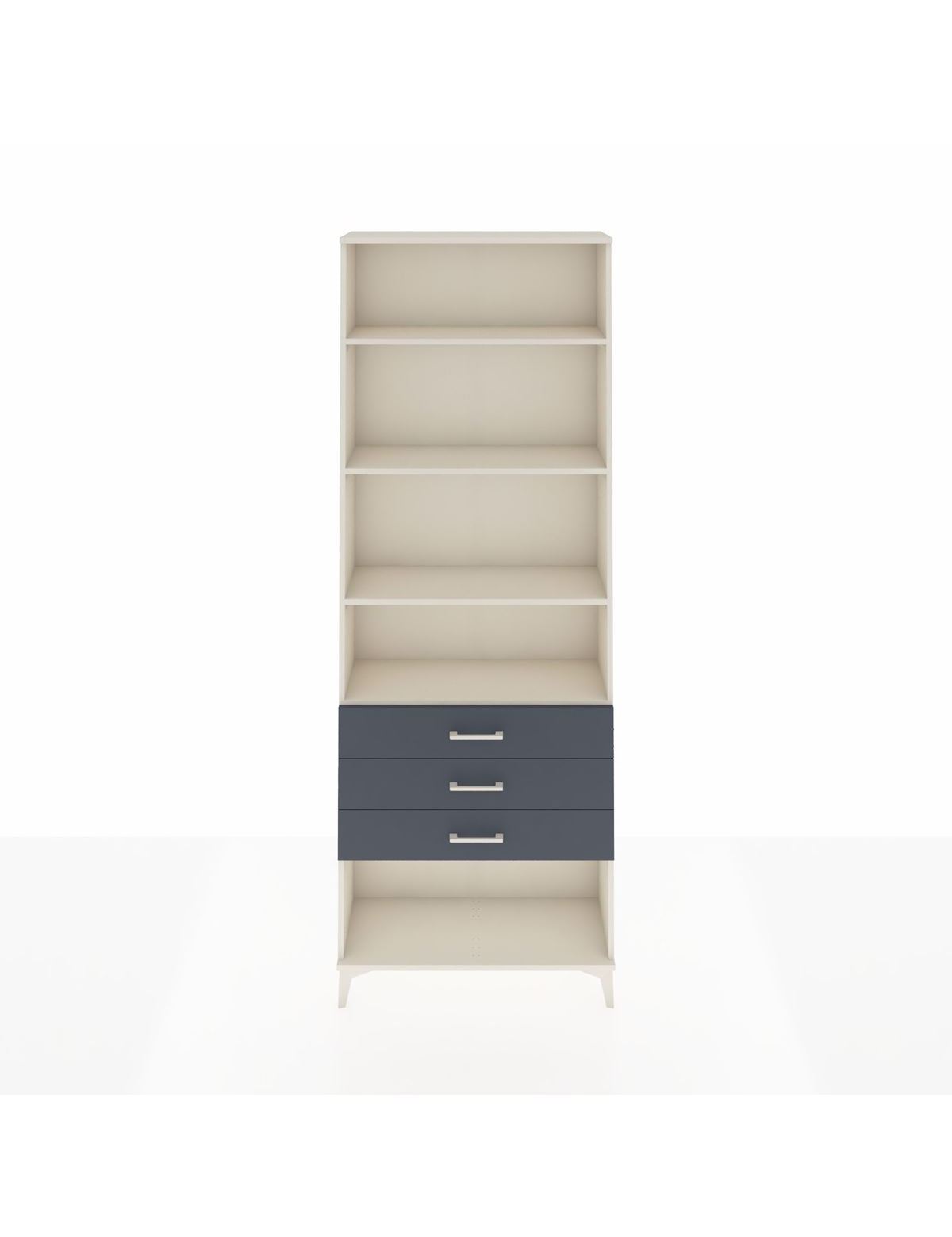 Arges Dolap 4 Raflı 3 Çekmeceli 88x30x243 Aytaşı-Antrasit