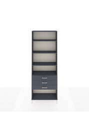 Arges Dolap 4 Raflı 3 Çekmeceli 88x30x243 Antrasit-Antrasit