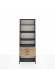 Arges Dolap 4 Raflı 3 Çekmeceli 88x30x243 Antrasit-Çam