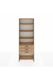 Arges Dolap 4 Raflı 3 Çekmeceli 88x30x243 Çam-Çam