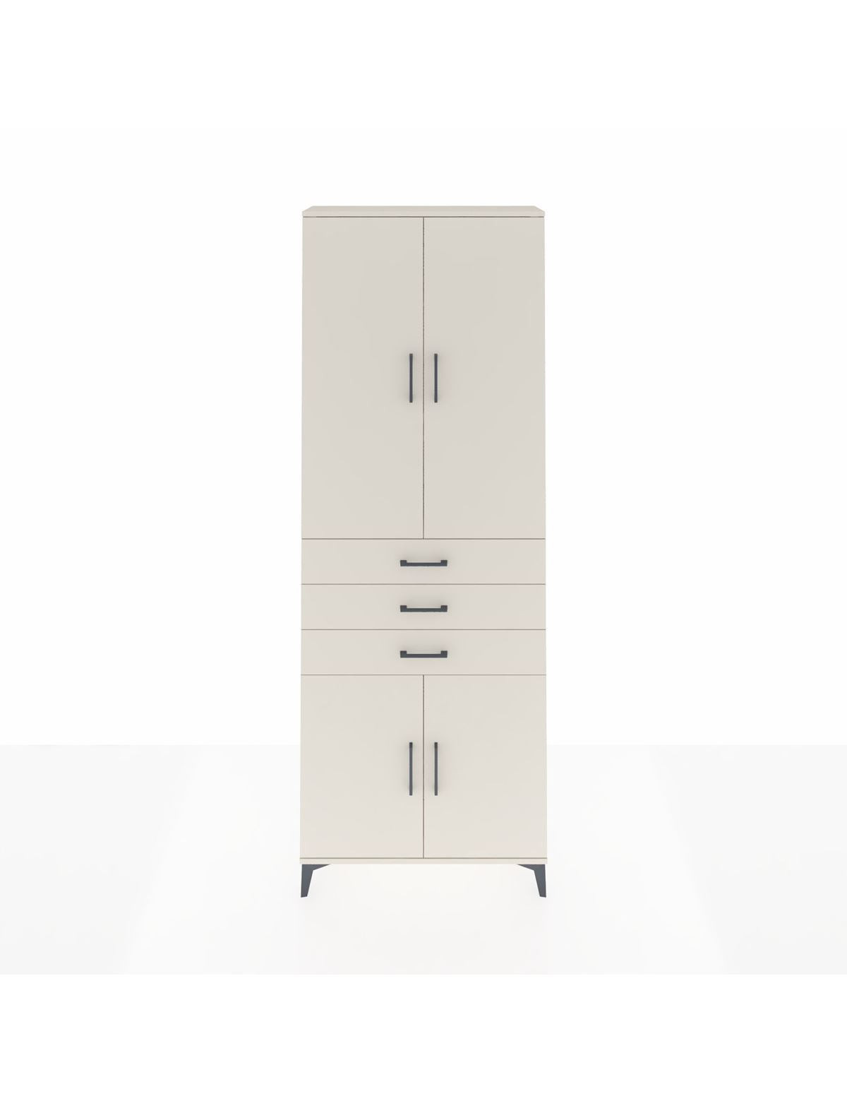 Arges Dolap 4 Raflı 3 Çekmeceli 4 Kapaklı 88x30x243 Aytaşı-Aytaşı