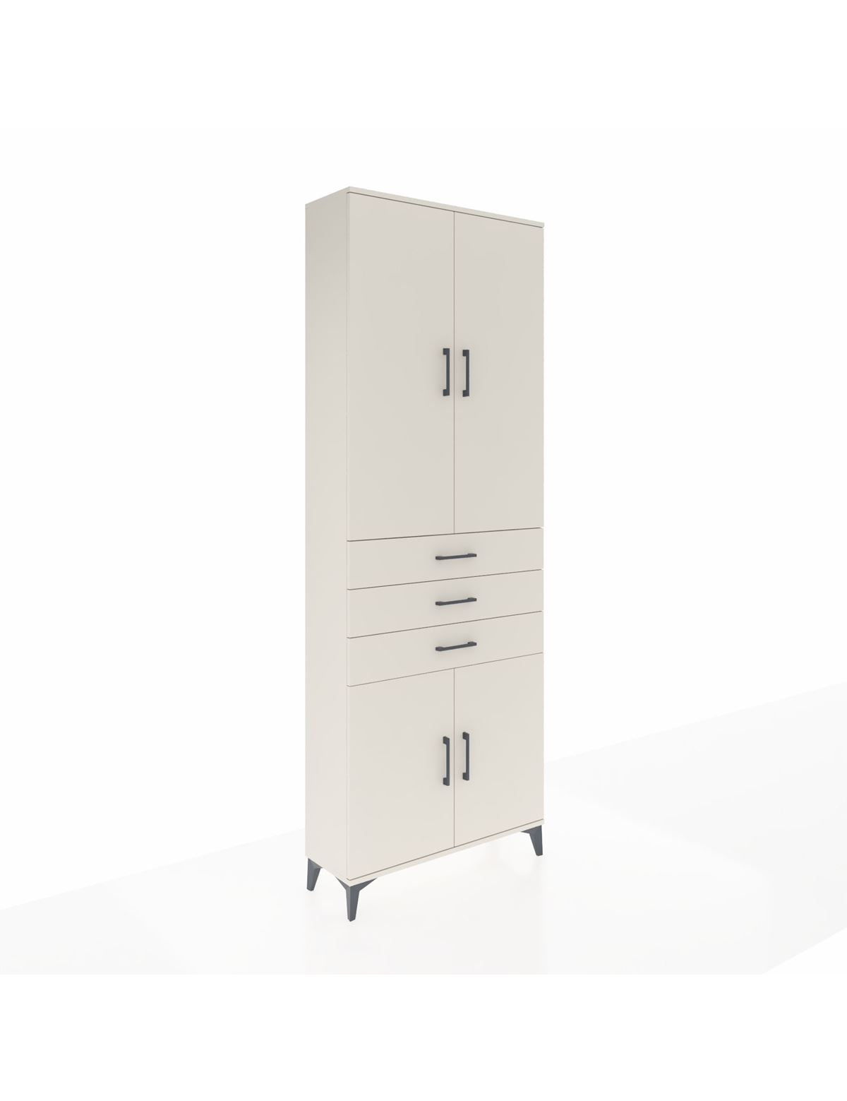 Arges Dolap 4 Raflı 3 Çekmeceli 4 Kapaklı 88x30x243 Aytaşı-Aytaşı