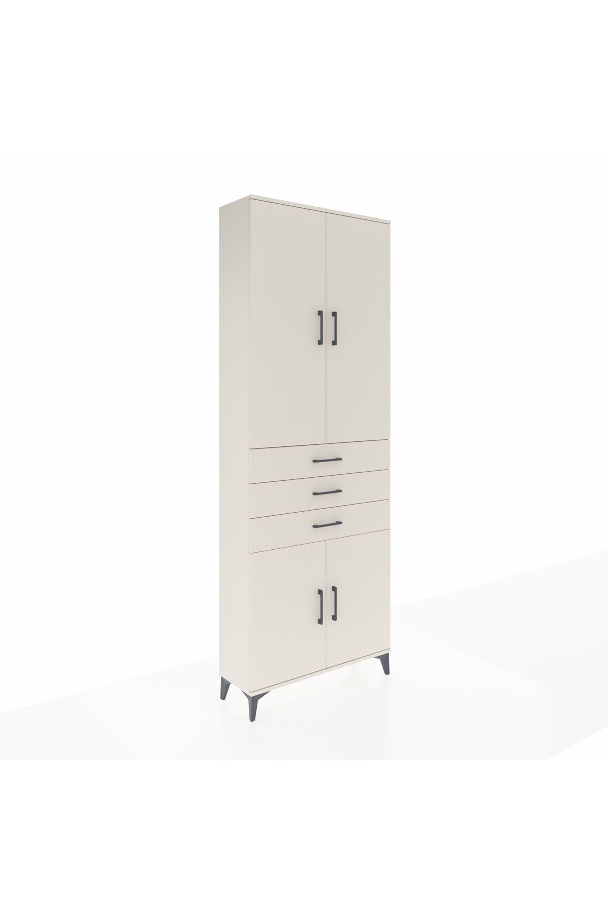 Arges Dolap 4 Raflı 3 Çekmeceli 4 Kapaklı 88x30x243 Aytaşı-Aytaşı