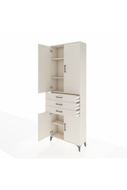 Arges Dolap 4 Raflı 3 Çekmeceli 4 Kapaklı 88x30x243 Aytaşı-Aytaşı