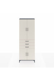 Arges Dolap 4 Raflı 3 Çekmeceli 4 Kapaklı 88x30x243 Antrasit-Aytaşı