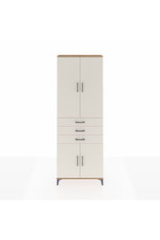 Arges Dolap 4 Raflı 3 Çekmeceli 4 Kapaklı 88x30x243 Çam-Aytaşı
