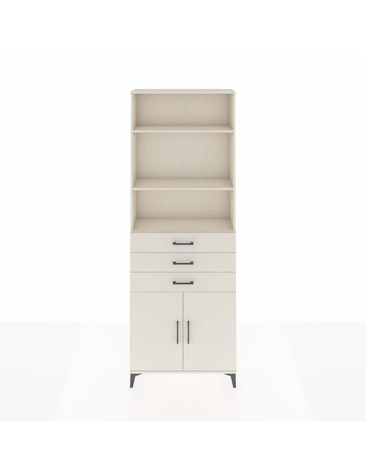 Arges Dolap 4 Raflı 3 Çekmeceli 2 Kapaklı 88x30x243 Aytaşı-Aytaşı