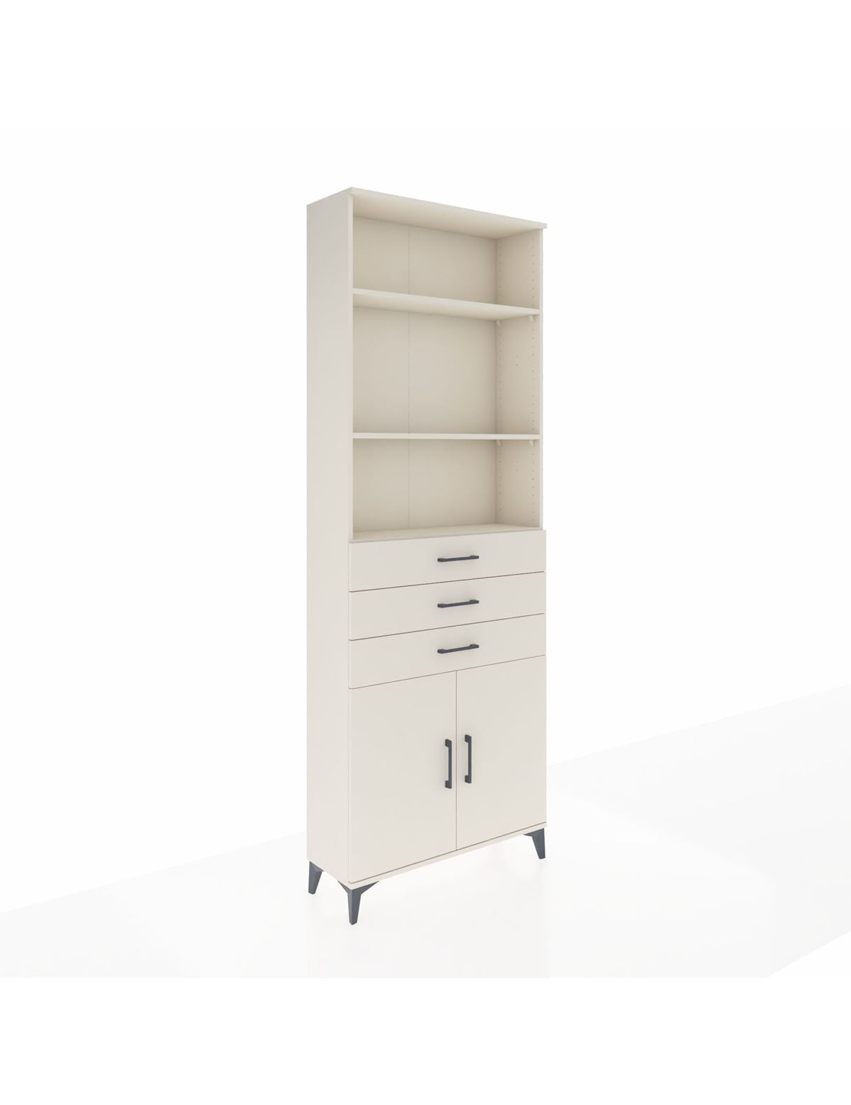 Arges Dolap 4 Raflı 3 Çekmeceli 2 Kapaklı 88x30x243 Aytaşı-Aytaşı