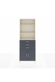 Arges Dolap 4 Raflı 3 Çekmeceli 2 Kapaklı 88x30x243 Aytaşı-Antrasit