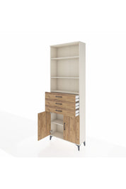 Arges Dolap 4 Raflı 3 Çekmeceli 2 Kapaklı 88x30x243 Aytaşı-Çam