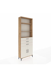 Arges Dolap 4 Raflı 3 Çekmeceli 2 Kapaklı 88x30x243 Çam-Aytaşı