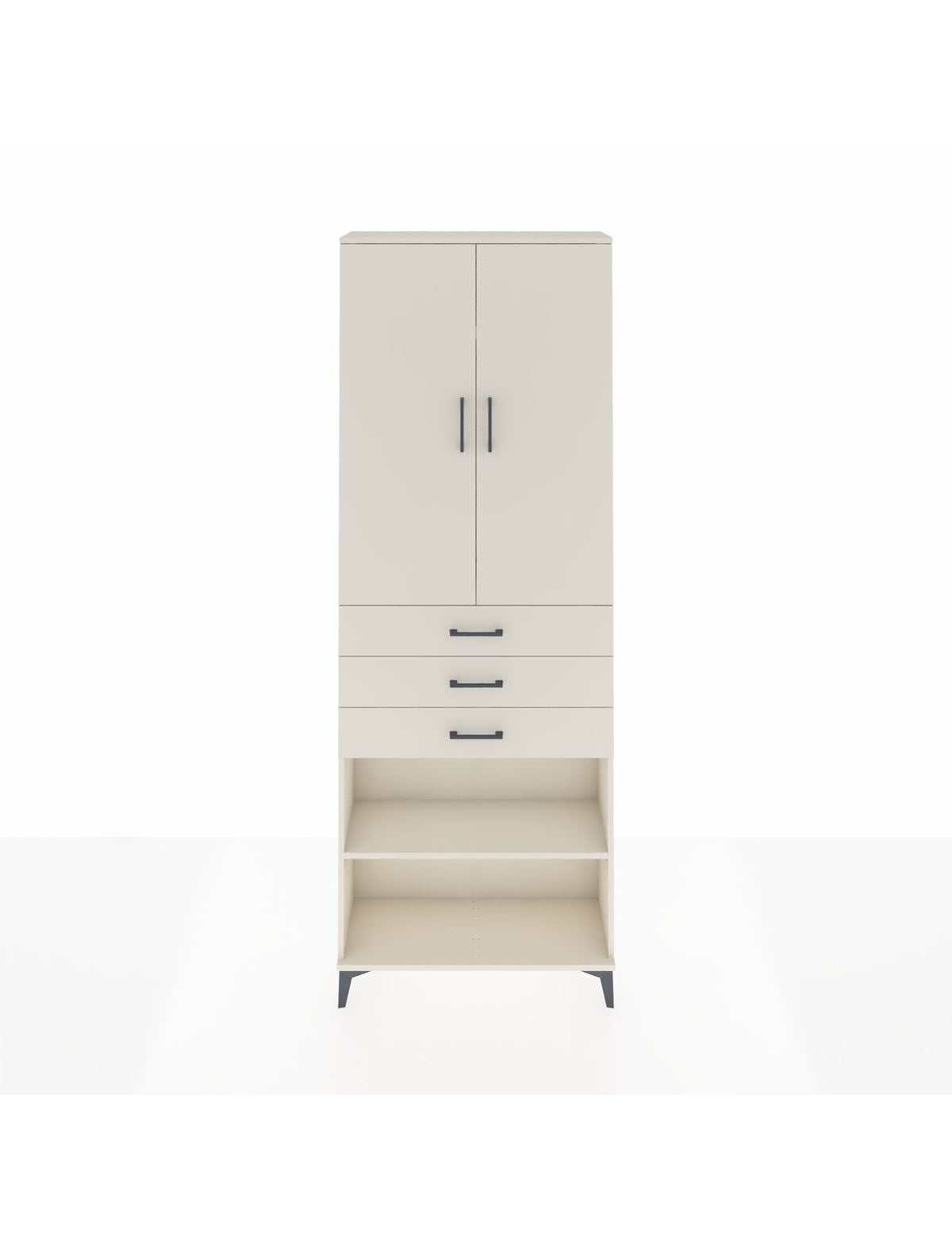 Arges Dolap 4 Raflı 3 Çekmeceli 2 Kapaklı 88x30x243 Aytaşı-Aytaşı