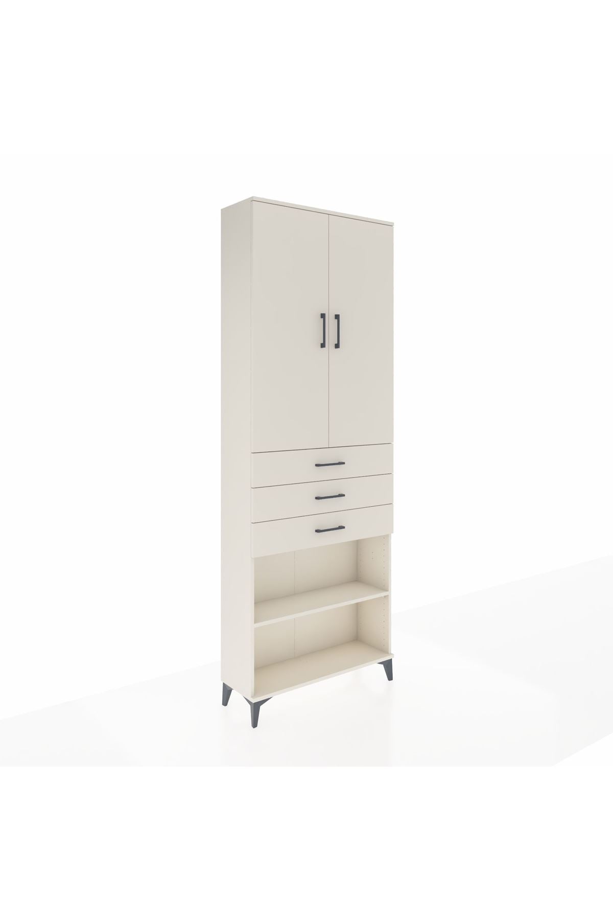 Arges Dolap 4 Raflı 3 Çekmeceli 2 Kapaklı 88x30x243 Aytaşı-Aytaşı