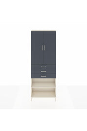 Arges Dolap 4 Raflı 3 Çekmeceli 2 Kapaklı 88x30x243 Aytaşı-Antrasit