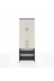 Arges Dolap 4 Raflı 3 Çekmeceli 2 Kapaklı 88x30x243 Antrasit-Aytaşı