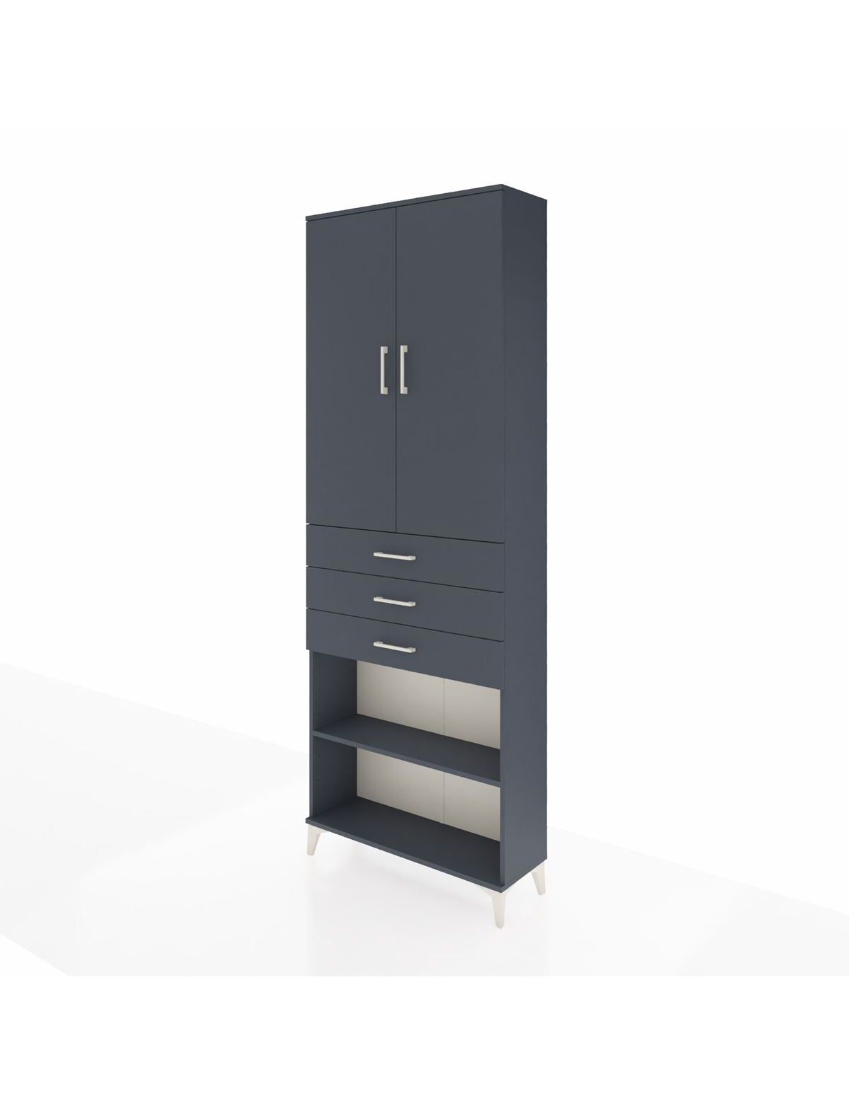 Arges Dolap 4 Raflı 3 Çekmeceli 2 Kapaklı 88x30x243 - S33M271V5A